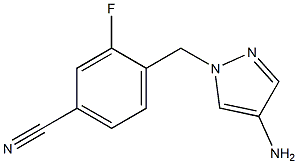4-[(4-amino-1H-pyrazol-1-yl)methyl]-3-fluorobenzonitrile Struktur