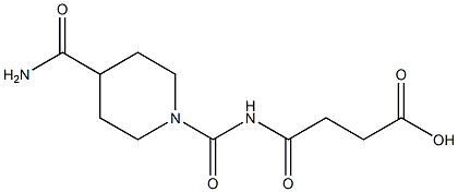 4-[(4-carbamoylpiperidin-1-yl)carbonylamino]-4-oxobutanoic acid 结构式
