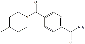 4-[(4-methylpiperidin-1-yl)carbonyl]benzenecarbothioamide Structure