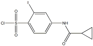 4-[(cyclopropylcarbonyl)amino]-2-iodobenzenesulfonyl chloride Structure