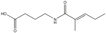 4-{[(2E)-2-methylpent-2-enoyl]amino}butanoic acid Structure