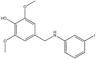4-{[(3-iodophenyl)amino]methyl}-2,6-dimethoxyphenol Struktur