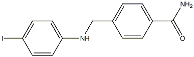 4-{[(4-iodophenyl)amino]methyl}benzamide Struktur