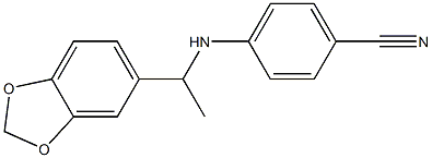 4-{[1-(2H-1,3-benzodioxol-5-yl)ethyl]amino}benzonitrile Struktur