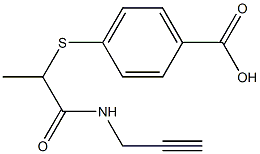 4-{[1-(prop-2-yn-1-ylcarbamoyl)ethyl]sulfanyl}benzoic acid|