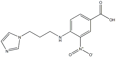 4-{[3-(1H-imidazol-1-yl)propyl]amino}-3-nitrobenzoic acid 结构式