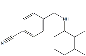 4-{1-[(2,3-dimethylcyclohexyl)amino]ethyl}benzonitrile,,结构式