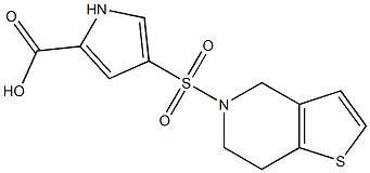 4-{4H,5H,6H,7H-thieno[3,2-c]pyridine-5-sulfonyl}-1H-pyrrole-2-carboxylic acid 结构式