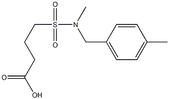 4-{methyl[(4-methylphenyl)methyl]sulfamoyl}butanoic acid Structure