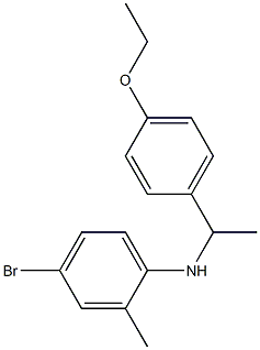 4-bromo-N-[1-(4-ethoxyphenyl)ethyl]-2-methylaniline Struktur