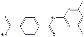 4-carbamothioyl-N-(4,6-dimethylpyrimidin-2-yl)benzamide Struktur