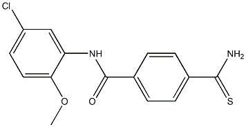 4-carbamothioyl-N-(5-chloro-2-methoxyphenyl)benzamide,,结构式