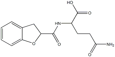 4-carbamoyl-2-(2,3-dihydro-1-benzofuran-2-ylformamido)butanoic acid Struktur