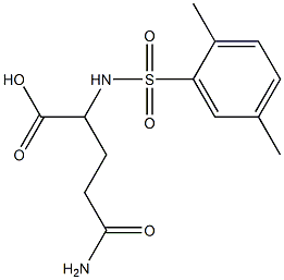 4-carbamoyl-2-[(2,5-dimethylbenzene)sulfonamido]butanoic acid Structure