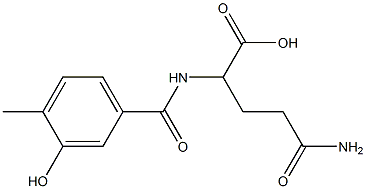 4-carbamoyl-2-[(3-hydroxy-4-methylphenyl)formamido]butanoic acid Structure