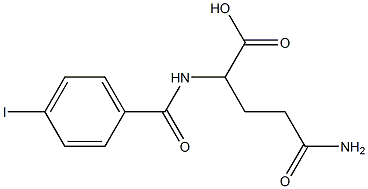 4-carbamoyl-2-[(4-iodophenyl)formamido]butanoic acid Structure