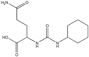 4-carbamoyl-2-[(cyclohexylcarbamoyl)amino]butanoic acid Struktur