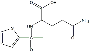4-carbamoyl-2-[1-(thiophen-2-yl)acetamido]butanoic acid 结构式