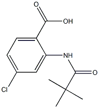 4-chloro-2-[(2,2-dimethylpropanoyl)amino]benzoic acid Struktur