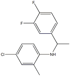 4-chloro-N-[1-(3,4-difluorophenyl)ethyl]-2-methylaniline Struktur