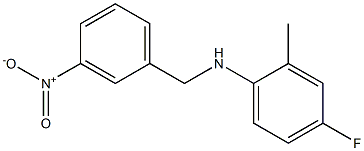 4-fluoro-2-methyl-N-[(3-nitrophenyl)methyl]aniline