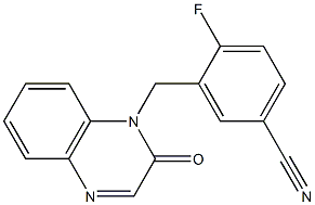 4-fluoro-3-[(2-oxoquinoxalin-1(2H)-yl)methyl]benzonitrile