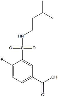4-fluoro-3-[(3-methylbutyl)sulfamoyl]benzoic acid