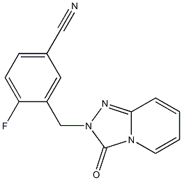 4-fluoro-3-[(3-oxo[1,2,4]triazolo[4,3-a]pyridin-2(3H)-yl)methyl]benzonitrile