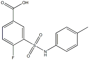 4-fluoro-3-[(4-methylphenyl)sulfamoyl]benzoic acid