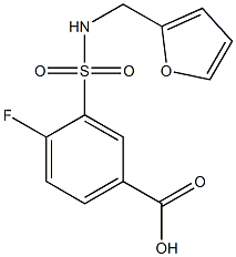 4-fluoro-3-[(furan-2-ylmethyl)sulfamoyl]benzoic acid Structure