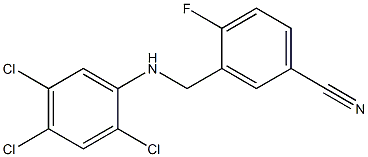 4-fluoro-3-{[(2,4,5-trichlorophenyl)amino]methyl}benzonitrile Structure