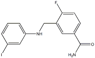 4-fluoro-3-{[(3-iodophenyl)amino]methyl}benzamide Structure