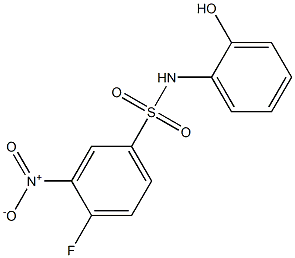 4-fluoro-N-(2-hydroxyphenyl)-3-nitrobenzene-1-sulfonamide Structure