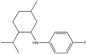 4-fluoro-N-[5-methyl-2-(propan-2-yl)cyclohexyl]aniline Struktur