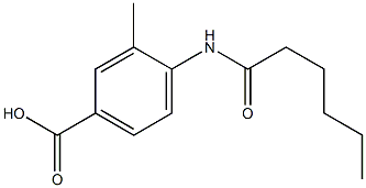 4-hexanamido-3-methylbenzoic acid Struktur