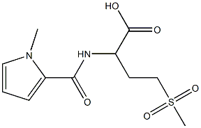 4-methanesulfonyl-2-[(1-methyl-1H-pyrrol-2-yl)formamido]butanoic acid Struktur
