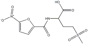 4-methanesulfonyl-2-[(5-nitrofuran-2-yl)formamido]butanoic acid 结构式