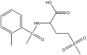 4-methanesulfonyl-2-[1-(2-methylphenyl)acetamido]butanoic acid Structure