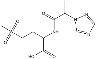 4-methanesulfonyl-2-[2-(1H-1,2,4-triazol-1-yl)propanamido]butanoic acid Structure