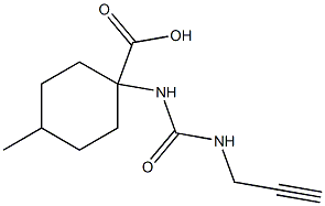 4-methyl-1-{[(prop-2-ynylamino)carbonyl]amino}cyclohexanecarboxylic acid Structure