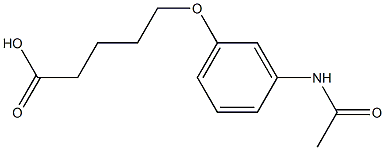 5-(3-acetamidophenoxy)pentanoic acid Structure