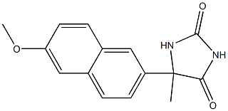 5-(6-methoxynaphthalen-2-yl)-5-methylimidazolidine-2,4-dione,40795-94-6,结构式