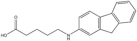 5-(9H-fluoren-2-ylamino)pentanoic acid Struktur