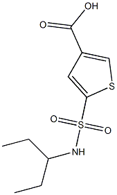 5-(pentan-3-ylsulfamoyl)thiophene-3-carboxylic acid Struktur