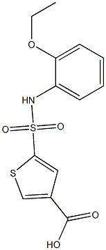 5-[(2-ethoxyphenyl)sulfamoyl]thiophene-3-carboxylic acid Struktur