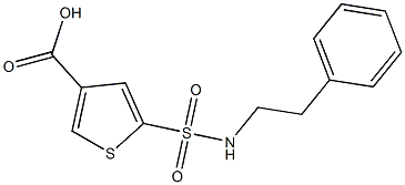 5-[(2-phenylethyl)sulfamoyl]thiophene-3-carboxylic acid Structure