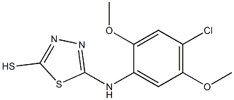 5-[(4-chloro-2,5-dimethoxyphenyl)amino]-1,3,4-thiadiazole-2-thiol Structure