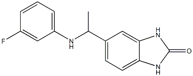 5-{1-[(3-fluorophenyl)amino]ethyl}-2,3-dihydro-1H-1,3-benzodiazol-2-one|