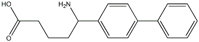 5-amino-5-(4-phenylphenyl)pentanoic acid Struktur