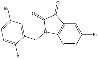 5-bromo-1-[(5-bromo-2-fluorophenyl)methyl]-2,3-dihydro-1H-indole-2,3-dione Structure